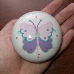 Vintage Girls Butterfly Trinket Box